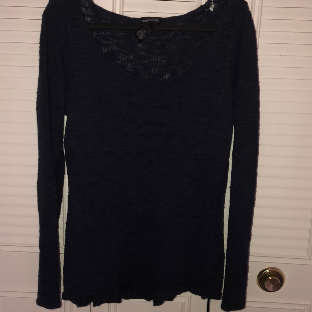 Navy blue scoop neck sweater
